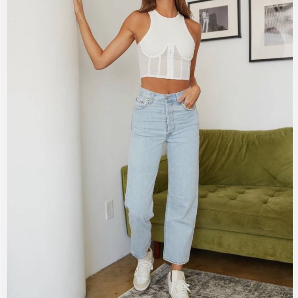 NWT Levi's Premium Ribcage Straight Ankle Women’s High Rise Jeans Size 27 X 27